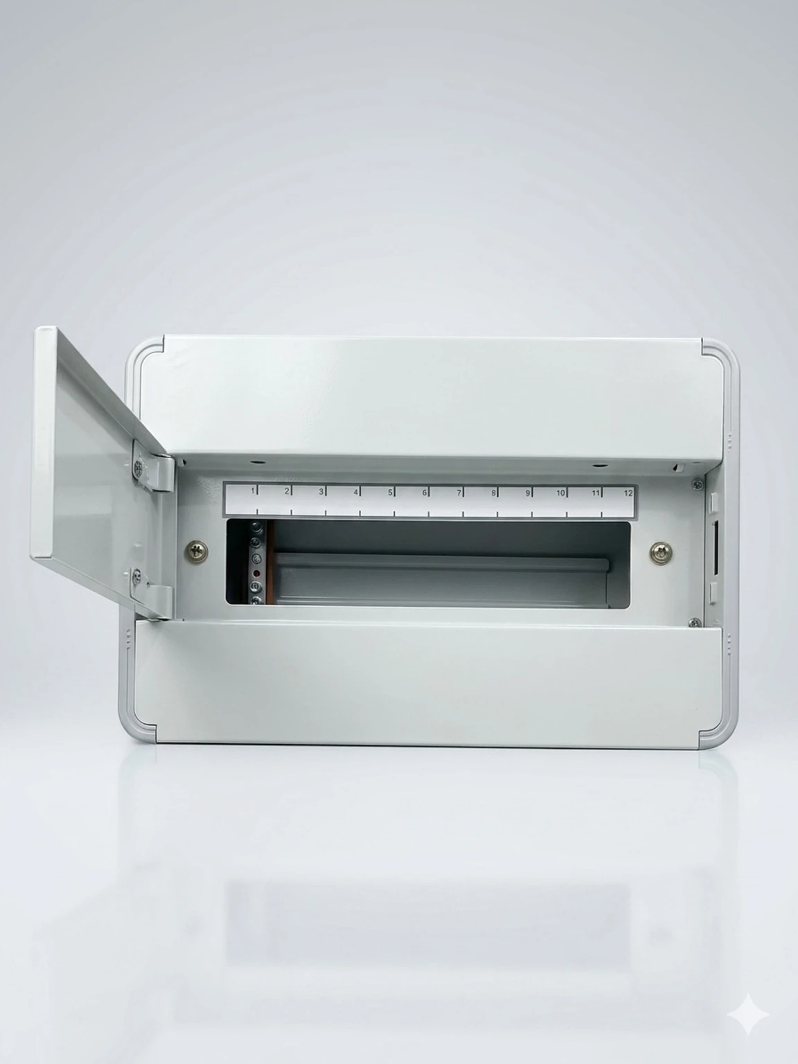 12 Way Double Door MCB Box Distribution Board White Electrical Enclosure for Home Office and Commercial Use