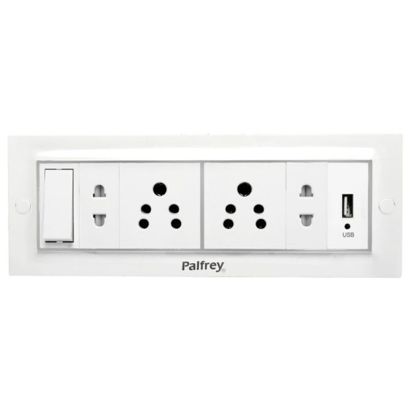 Electric Extension Board Universal Two Pin Socket + USB Socket with Master Switch and Heavy Duty Wire - Image 3