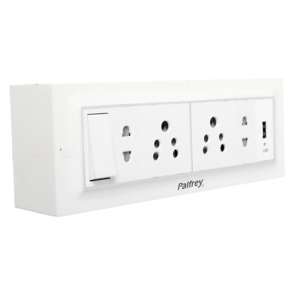 Electric Extension Board Universal Two Pin Socket + USB Socket with Master Switch and Heavy Duty Wire - Image 2