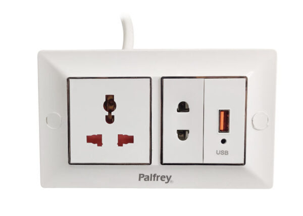 Extension Board - 1 Universal Socket + 1 Two Pin Socket + 1 USB Socket - Image 3