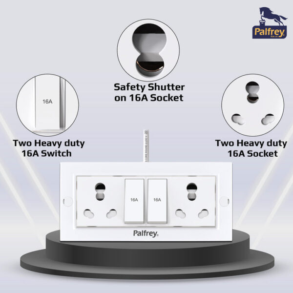 Electric Extension Board 16A/20A Anchor Switch Socket Heavy Duty 3Pin Plug 6 - Image 3
