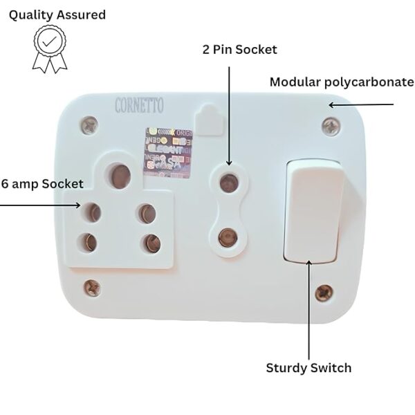 Copper Wire Cable 6Amp Plug Extension Board for Heavy - Image 3