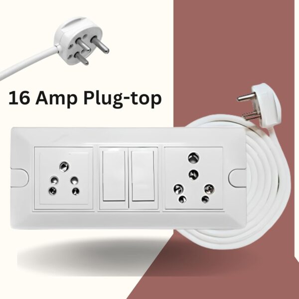 6+16 Amp Extension Board 2 Socket 2 Switch And Top  - Image 4