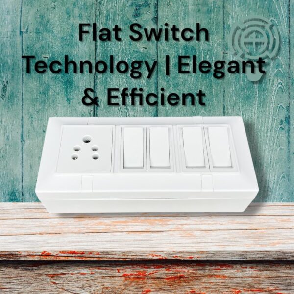 6 Modular Switch Board Silver Finish 10A 4 Flat Switches 10A Sockets Wall Mount Electrical Outlet - Image 6