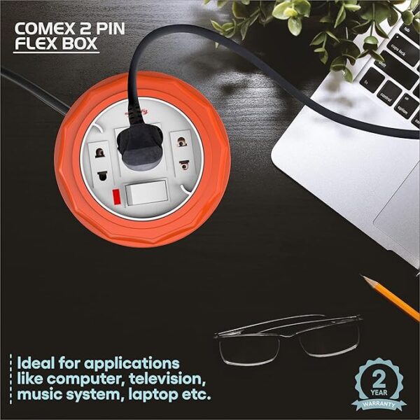 2 Pin Extension Cord 10 Meter Heavy Duty Cable Surge Protection - Image 3