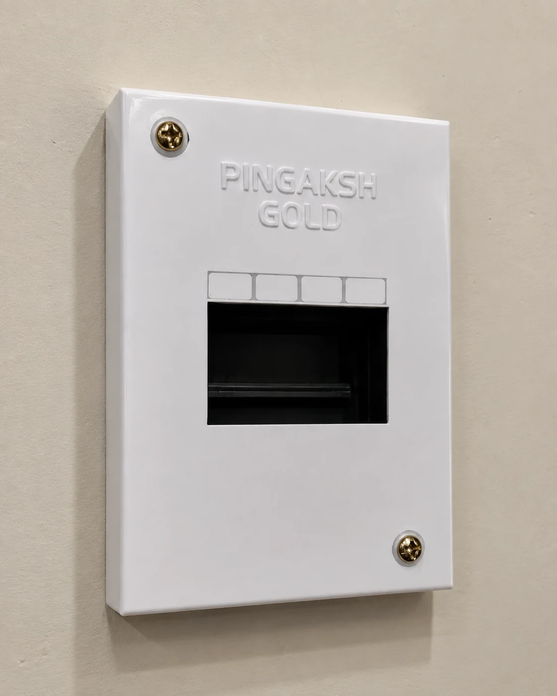 6 Way MCB Box Mild Steel Metal Heavy Duty White with 35mm Gitti | Distribution Board Enclosure