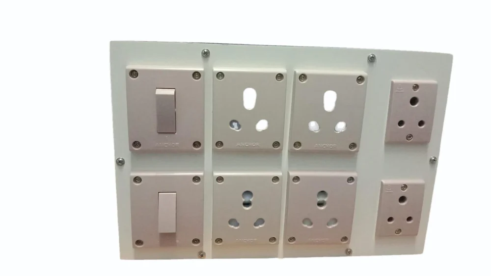 Wooden Extension Board with 2 Switches & 6 Sockets | Heavy Duty Power Board