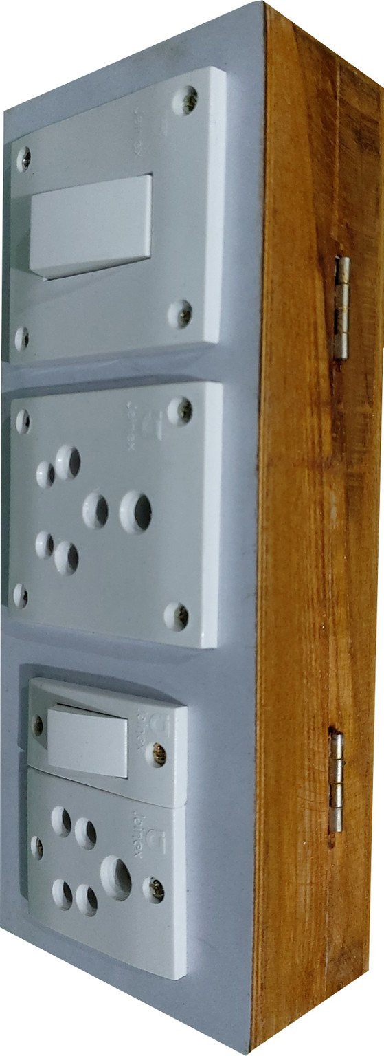 Wooden Electric Switch Socket Extension Board | 1×5A Socket Power Board - Image 2